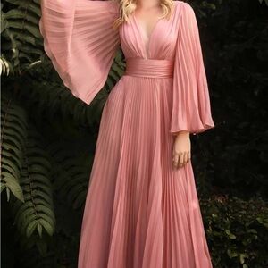 Chic Long Sleeve Pink Maxi Dress CD242-8, CD242-12